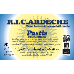R.I.C.ARDECHE - PASTIS des Monts d'Ardèche - 70 cl - 45%vol.